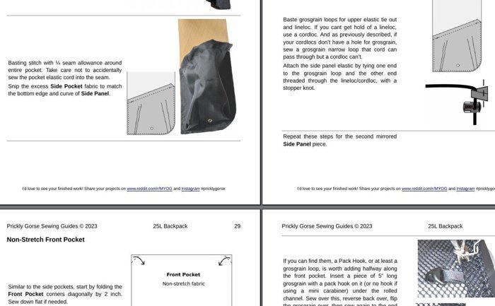 A photo of the 25L Ultralight Day/Commuter Backpack Sewing Guide.