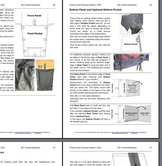 A photo of the 50 Litre Framed Ultralight Backpack Sewing Guide.