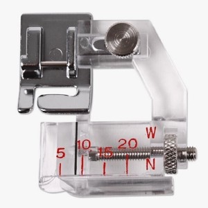 Binding presser foot attachment for home sewing machines