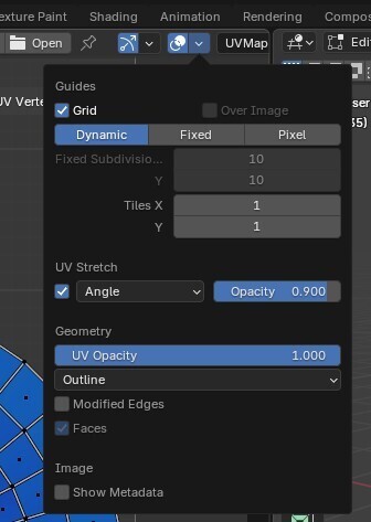 Where to find UV stretch in Blender