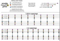 Paper template for marking webbing ladders