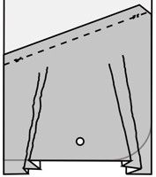 A pleat folded into a backpack pocket to add volume.