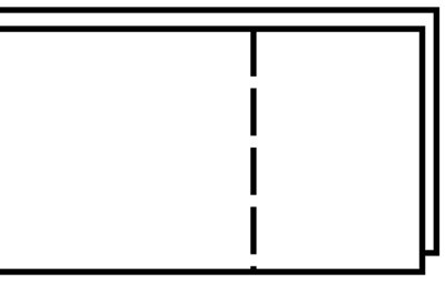 Diagram showing the seam allowance on a piece of fabric.