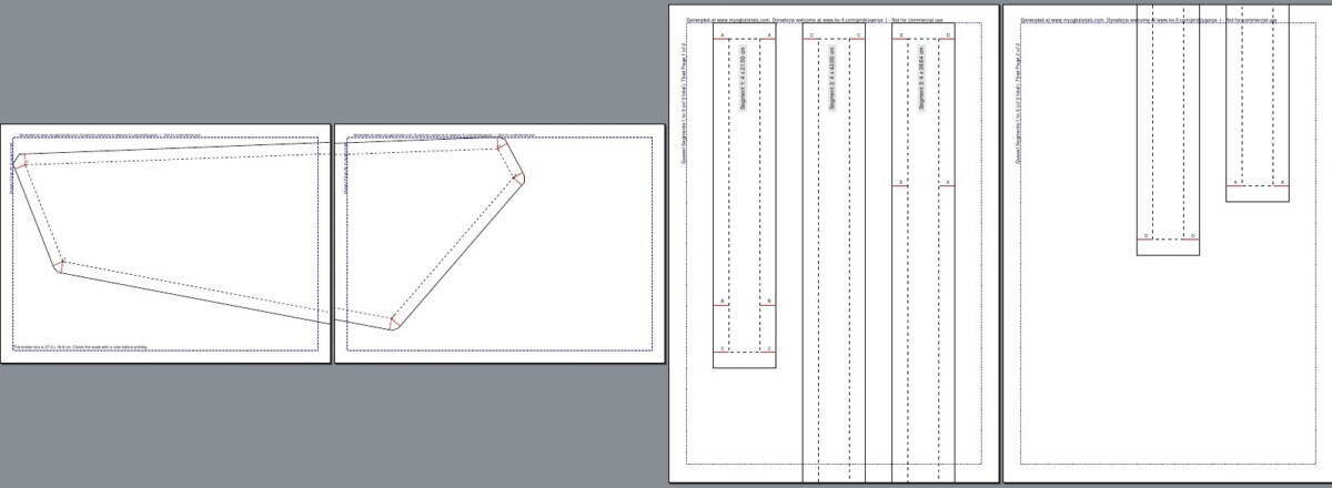 The pattern generation sidebar and print preview.