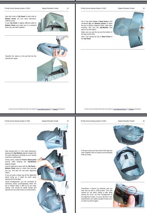 A photo of the Shoulder Strap Zipped Pocket Sewing Guide. Backpacking Accessory Pouch, EDC, Tactical.