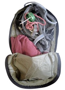 Wide front panel opening for easy access to everything