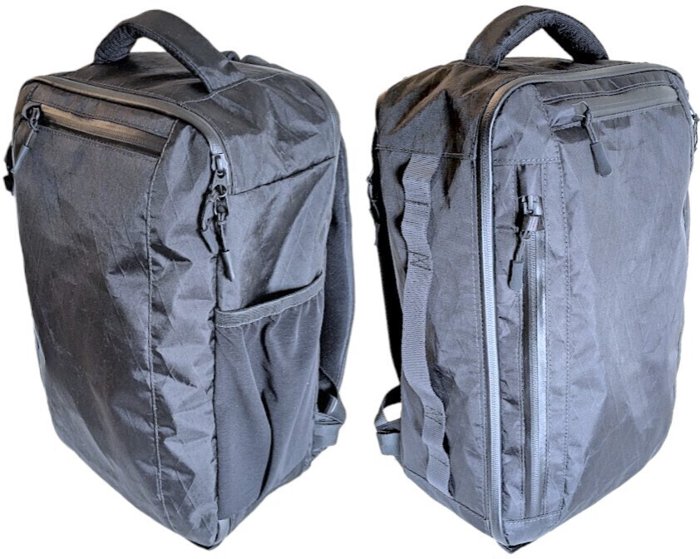 A photo of the TRVL 15L: Travel Backpack Sewing Guide – Airline Ryanair Personal Item Sized.