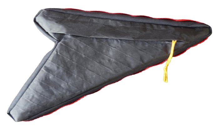 Photo of a custom made bike frame bag