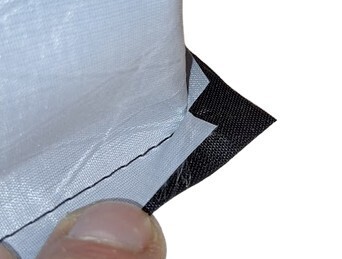 A relief cut in the seam allowance to help with corners.