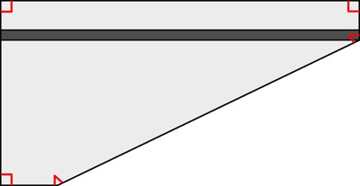 Using the template to check the final size of the zipper panel.